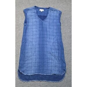 Anthropologie Cloth & Stone Cotton Casual Blue Ombre Dress Size PS